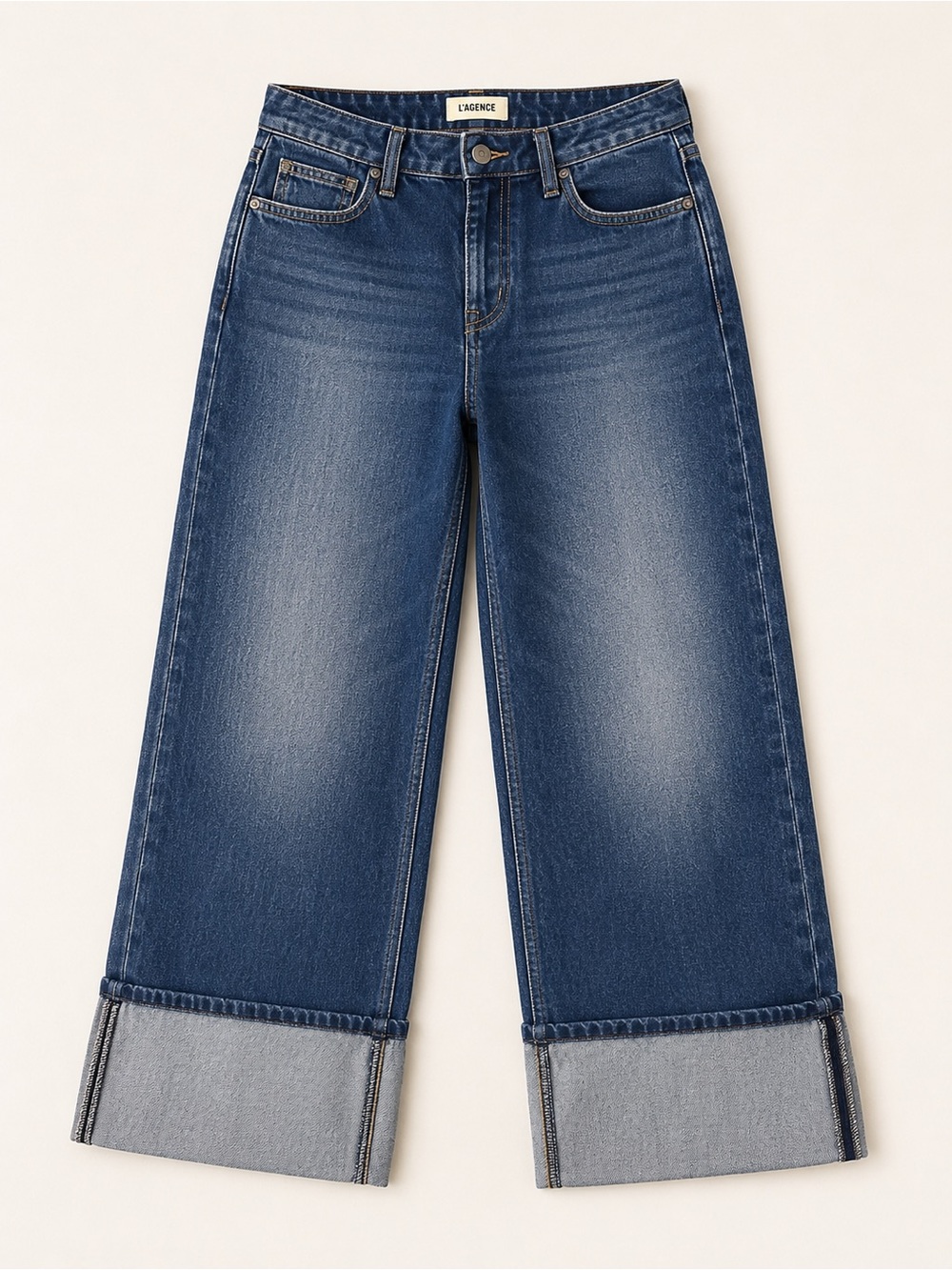 L’AGENCE Leighton High Rise Cropped Cuff Jeans Size 27